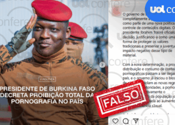 É falso que Burkina Fasso tenha proibido pornografia e bloqueado sites