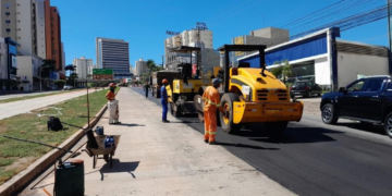 Obras do BRT avançam com recapeamento da Avenida do CPA