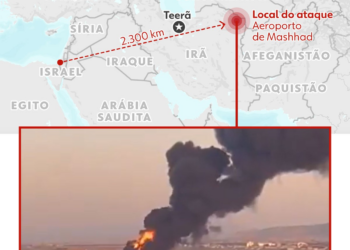 Em ataque de maior alcance, Israel diz ter atingido aeronave em aeroporto iraniano a cerca de 2.300 km