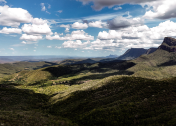 As sementes sob cerco nas ilhas no céu