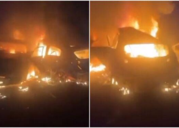 VÍDEO: Duas pessoas morrem carbonizadas em batida entre Hilux e HB20