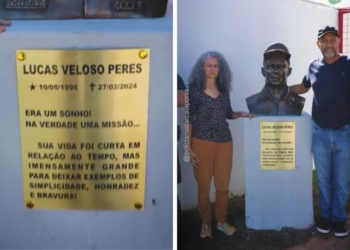 Aluno dos bombeiros que morreu em treinamento em Cuiabá ganha estátua