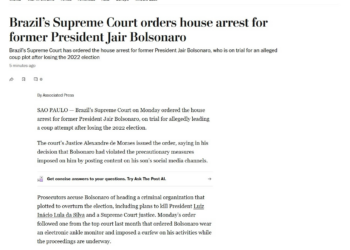 Bolsonaro tem prisão domiciliar decretada: veja a repercussão na imprensa internacional