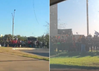 Indígenas protestam em frente ao Leila Malouf contra audiência pública sobre demarcação de terras