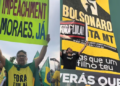 Bolsonaristas lotam Praça do Choppão e pedem impeachment de Lula e Alexandre de Moraes