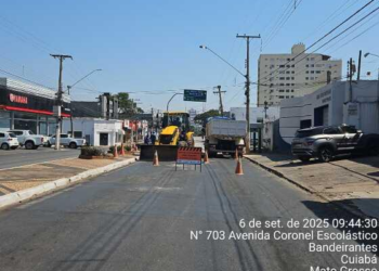 Avenida Coronel Escolástico é interditada para reparo emergencial
