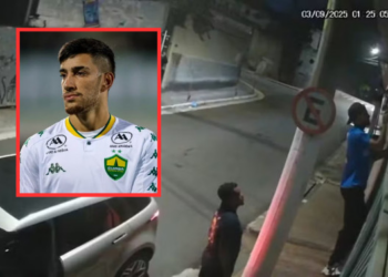 VÍDEO – Ex-jogador do Cuiabá chuta portão da casa da namorada e ameaça: Te mato