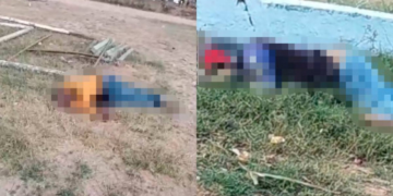 Bandidos em moto atiram e matam padrasto e enteado em Cuiabá; veja vídeo