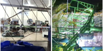 Vídeos: Temporal derruba painéis, árvores e deixa Sinop sem luz