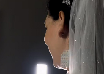 Samantha aparece vestida de noiva e gera burburinho