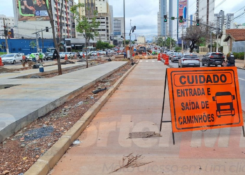 Sérgio Ricardo vistoria obras do BRT em Cuiabá