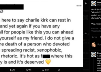 Governo Trump cita brasileiro ao falar de vistos revogados por posts celebrando a morte de Charlie Kirk