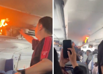 Bateria de lítio provoca incêndio em voo da Air China e avião faz pouso de emergência