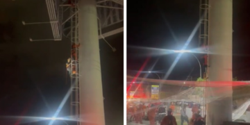 Após 14 horas, homem é resgatado de caixa d’água em supermercado de Várzea Grande