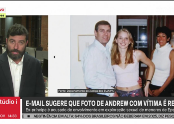 Ex-príncipe Andrew volta ao centro do escândalo Epstein após divulgação de e-mail que confirma foto com menor