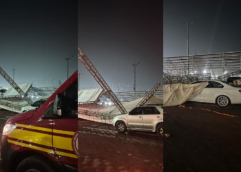 Veja imagens da arquibancada que caiu no autódromo de Cuiabá