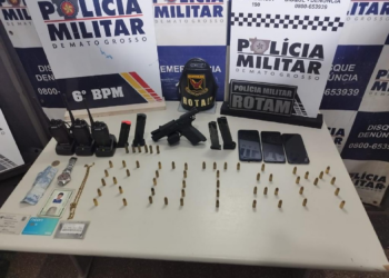 Faccionados são presos pela Polícia com pistola e munições em Cáceres
