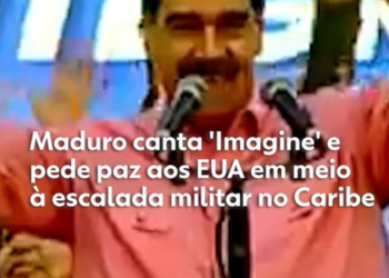 Maduro canta 'Imagine' e pede paz aos EUA em meio à escalada militar no Caribe; veja vídeo