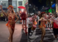 Juliana Paes arrasa em ensaio de rua da Viradouro
