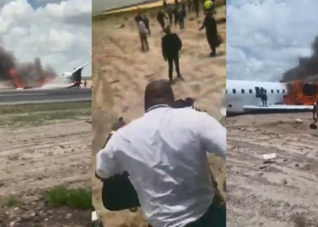 VÍDEO mostra momento em que avião com ministro do Congo perde o controle durante pouso