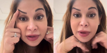 Maíra Cardi se desespera após botox deixar sobrancelhas tortas