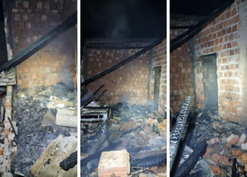 Mulher tem casa incendiada após discussão com o marido