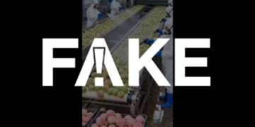 É #FAKE vídeo de operários 'tingindo' frutas e verduras em fábrica na China; cena foi criada com inteligência artificial