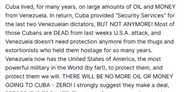 Trump diz que Cuba 'ficou sem petróleo e dinheiro da Venezuela' e renova ameaça: 'Faça um acordo antes que seja tarde'