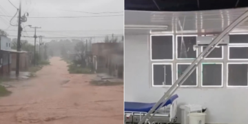 Chuva alaga ruas e derruba teto do Pronto-Socorro; veja vídeos