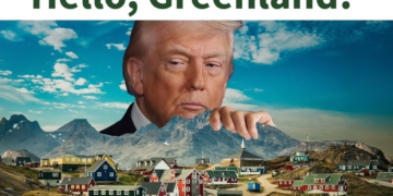 Trump publica imagem 'segurando' Groenlândia em meio a pressão por controle da ilha
