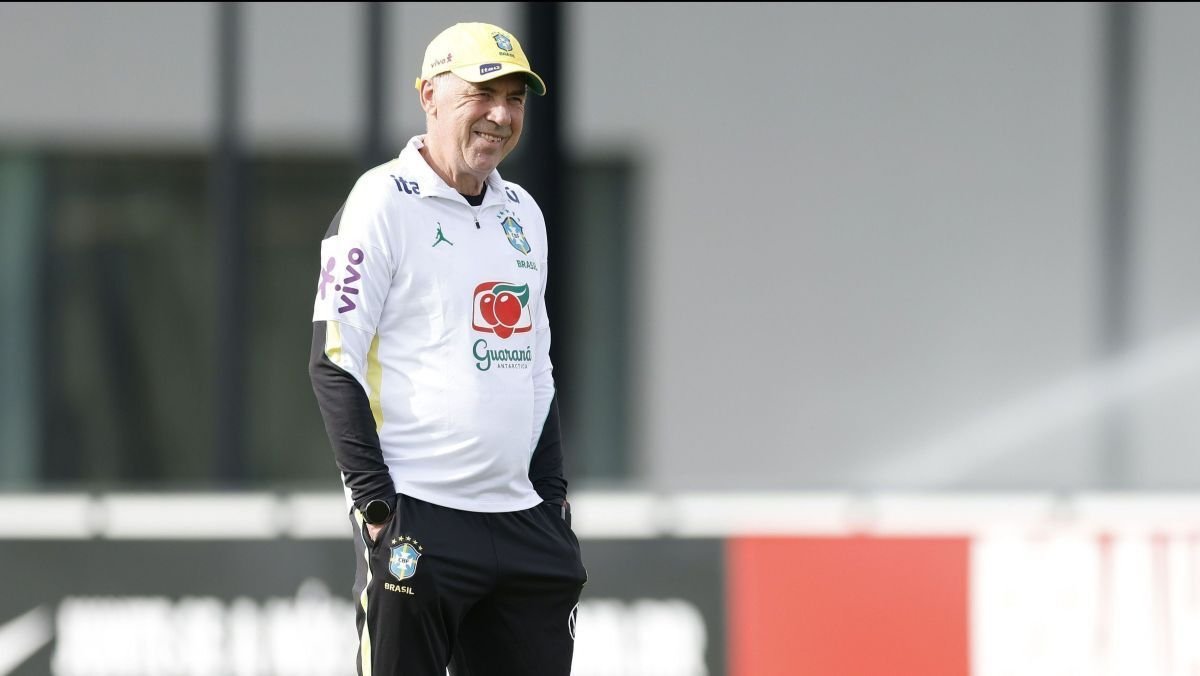 Ancelotti mantém mistério sobre escalação da Seleção Brasileira e planeja testes no amistoso contra o Egito