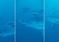 Tubarão-branco é flagrado em imagens subaquáticas durante limpeza no Mediterrâneo