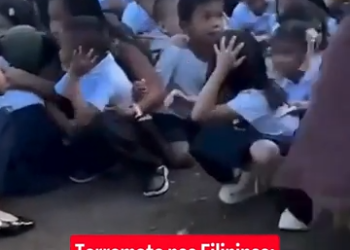 Vídeo mostra crianças sendo sacudidas durante terremoto nas Filipinas