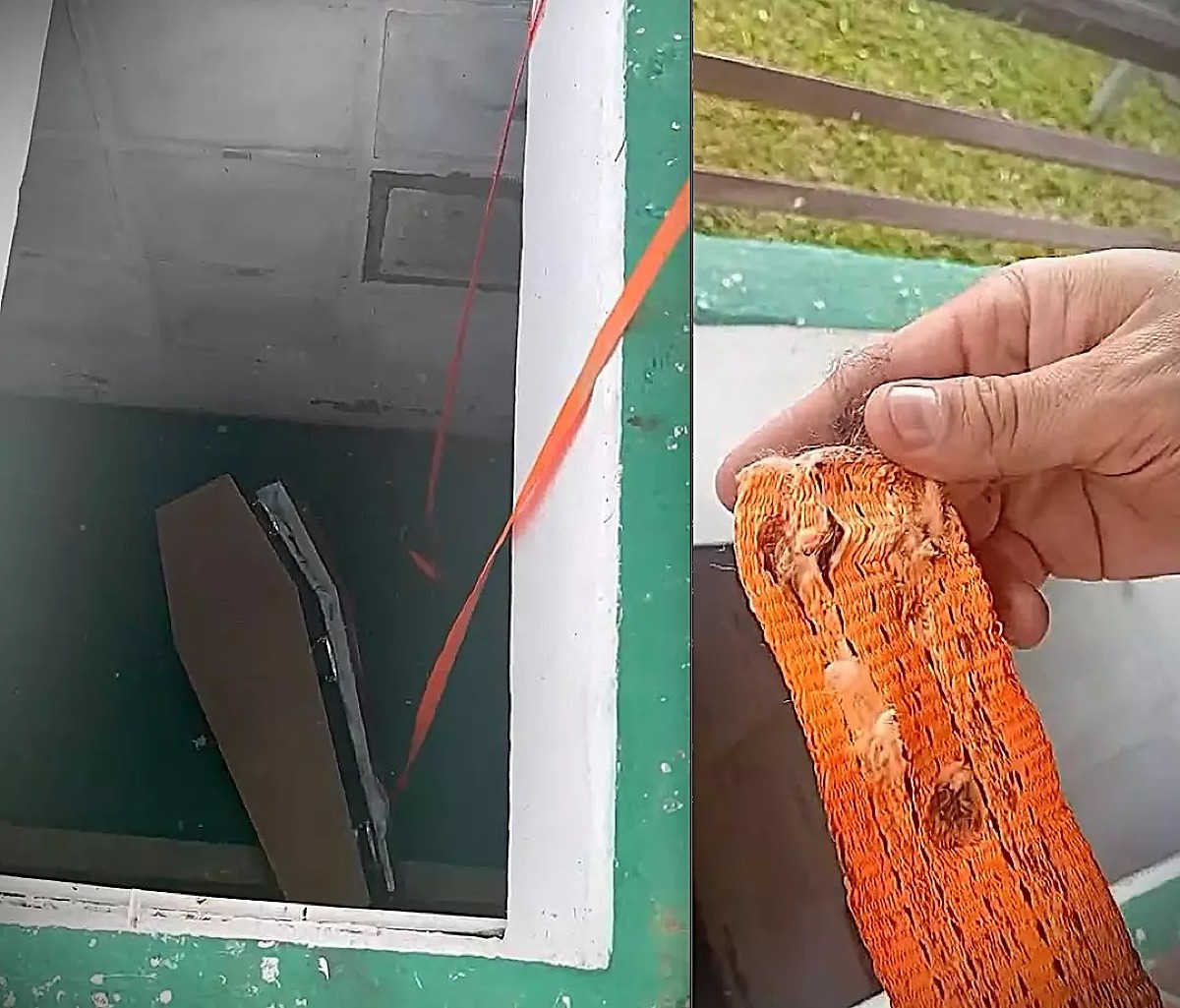 Caixão despenca em jazigo após cordas arrebentarem e causa revolta em velório de jovem