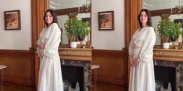 Anne Hathaway anuncia gravidez e mostra barrigão. Veja vídeo