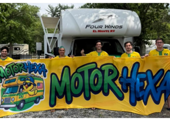 Pneu furado, cartão recusado, briga por banheiro: a aventura de 5 amigos em um motorhome atrás da seleção