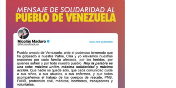 Detido em Nova York, Maduro manda mensagem sobre terremotos na Venezuela