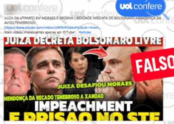 É falso que juíza deu ultimato em Moraes e ordenou liberdade de Bolsonaro