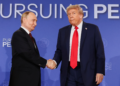 Trump diz que Putin não vai atacar o território da Otan e minimiza viagem do diretor da CIA a Moscou