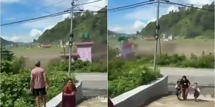 VÍDEO mostra família do Nepal fugindo de avalanche antes de casa ser arrastada pela enxurrada