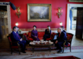 Trump recebe Xi Jinping na Casa Branca para cerimônia do chá