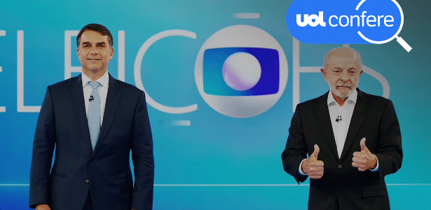 Debate Globo: confira a checagem das declarações de Lula e Flávio Bolsonaro