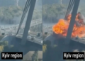 VÍDEO: drone russo atinge ponte movimentada em Kiev; 2 ficam feridos